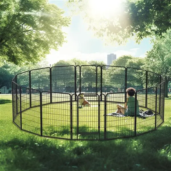 Of Heavy duty Metal Pet Sports Fence Black - Shop at LoveMi