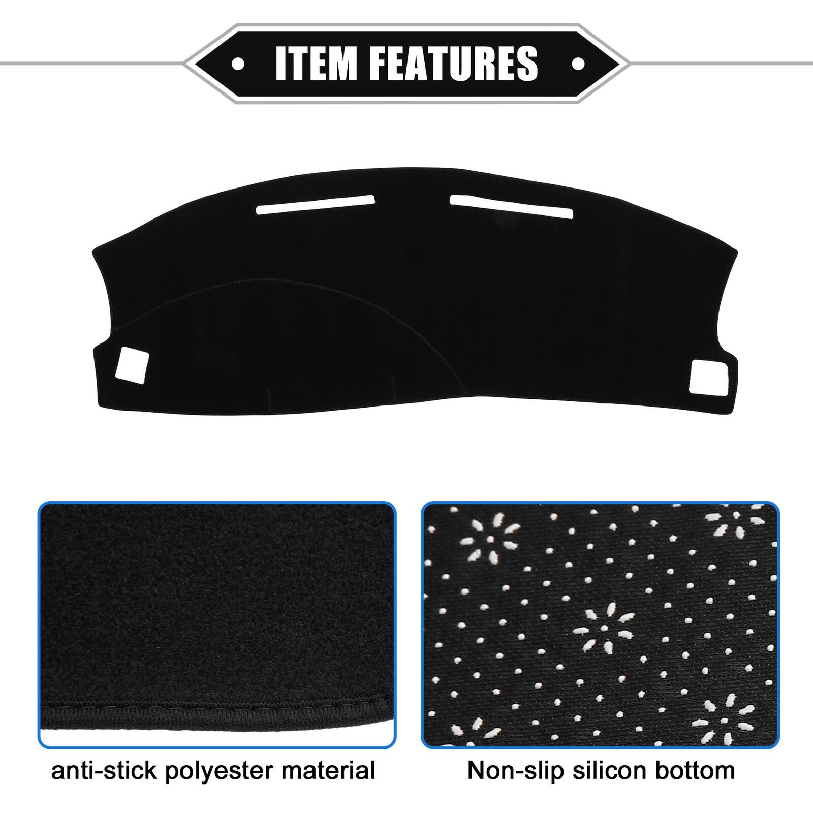 Piece Of 1 Nonslip Car For 2007 Dodge Charger SRT8 Super Bee Sedan Black thumbnail 4
