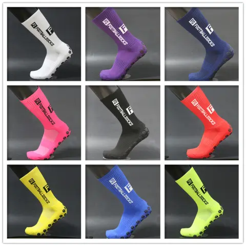 Round Silicone Sucker Non Slip Football Socks