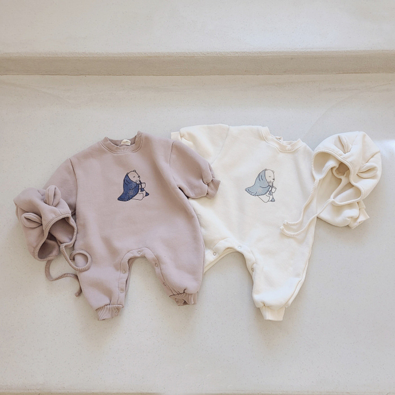 Bodysuit Cartoon Bear Cotton Romper