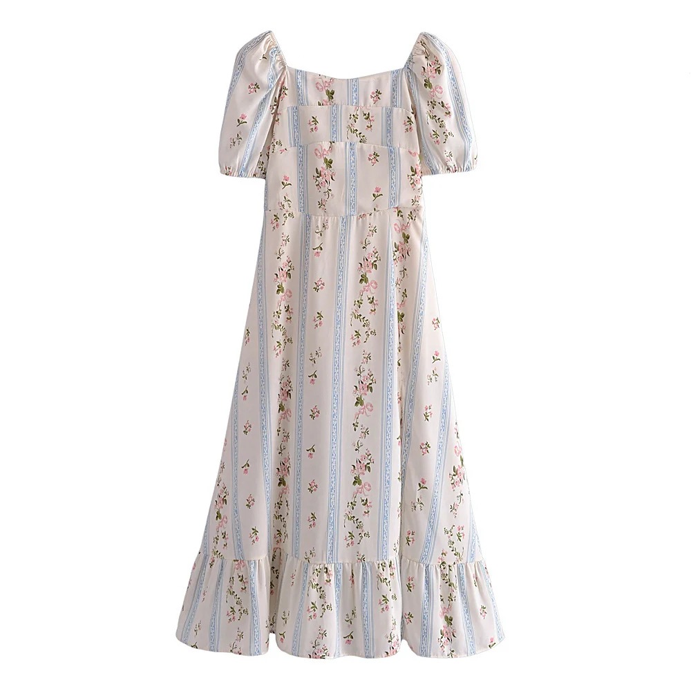 Chiffon Puff-Sleeve Midi Dress, picture 8 of 8