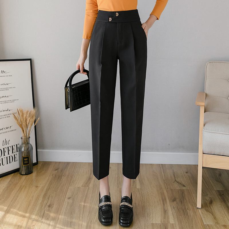 Title 2, Tapered broek voor dames, slim harem model. Sti...