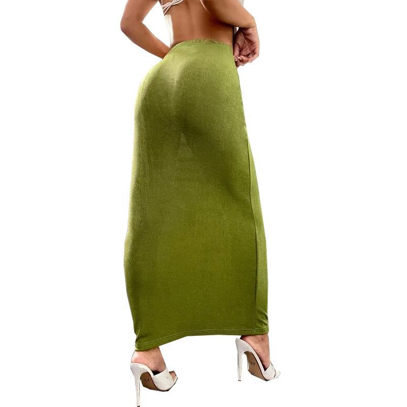 Title 8, Womens Solid Ankle and Hip Wrap Long Skirt. Co...