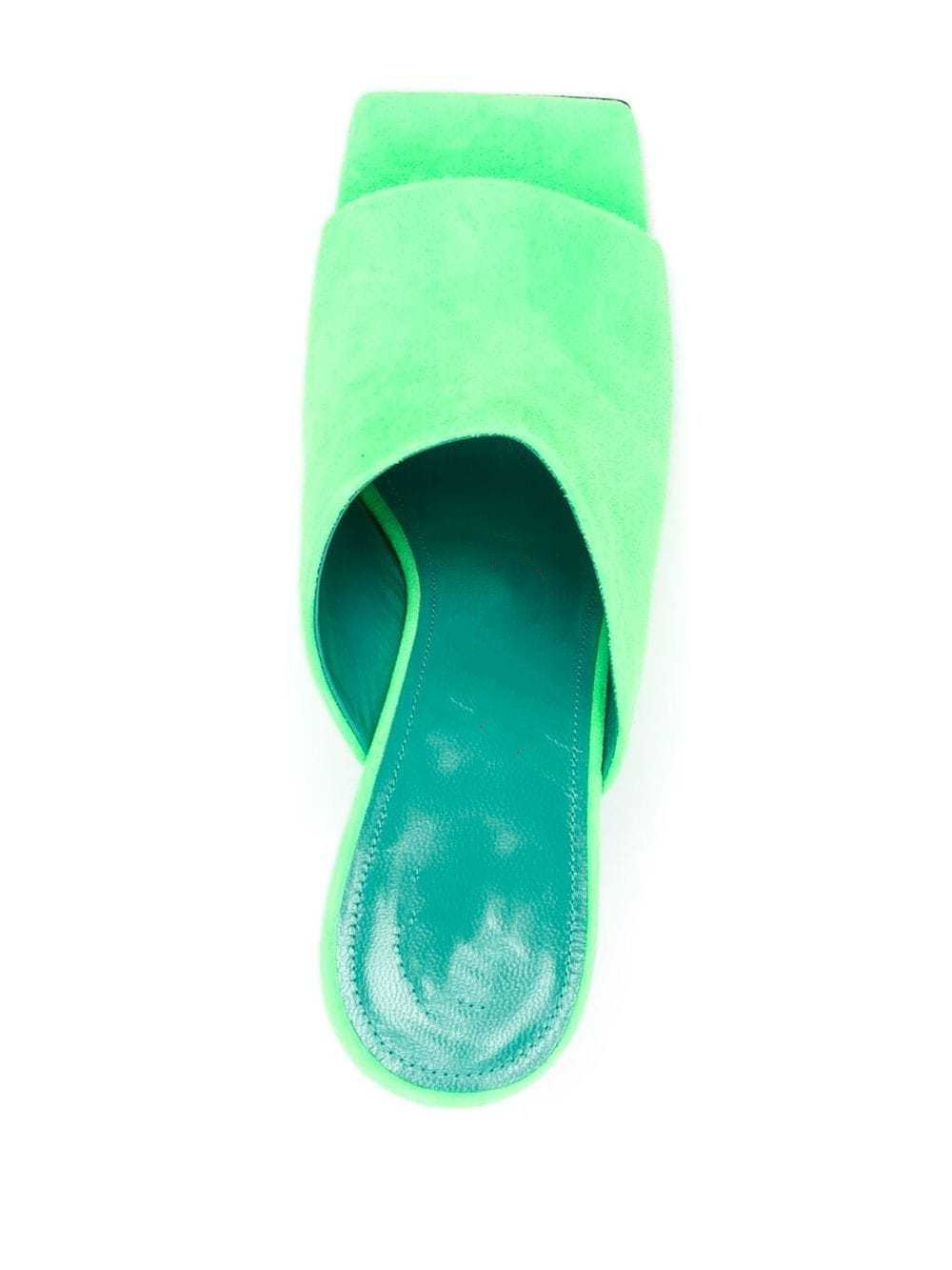 Title 4, High Heel Wedge Square Toe Slippers Color