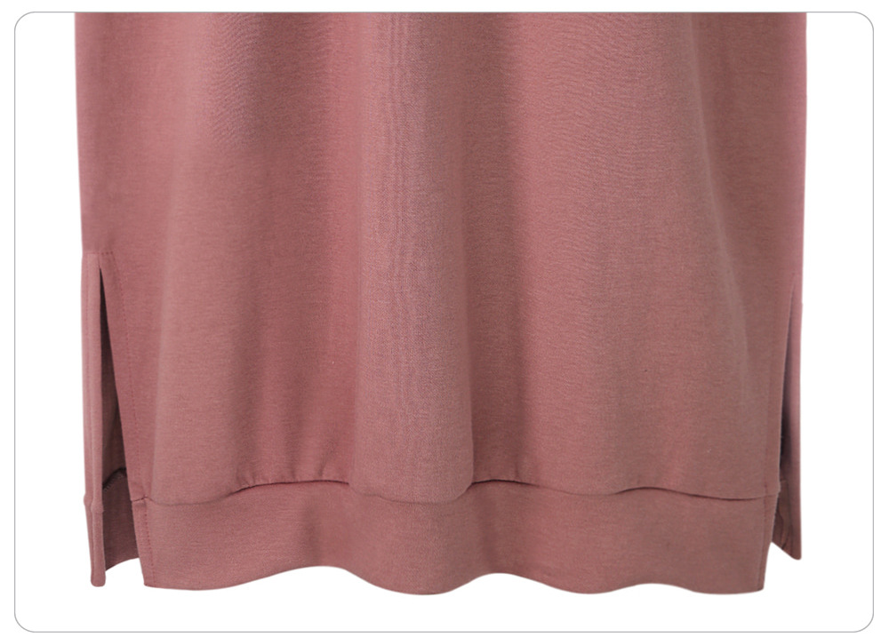 Drawstring Hooded Long-sleeved Sweater Women's Over-knee Mid-length Dress