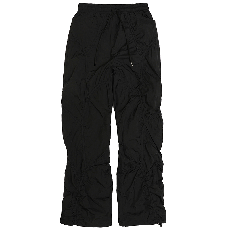 Ruffian Personality Pleated Loose Casual Micro Flared Pants