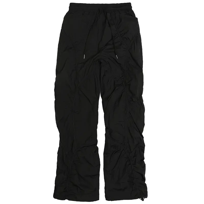 Ruffian Personality Pleated Loose Casual Micro Flared Pants
