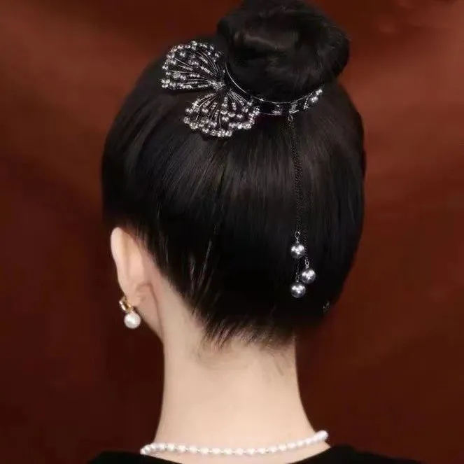 Advanced Metal Bow Tassel Ball Clip - Gun Black