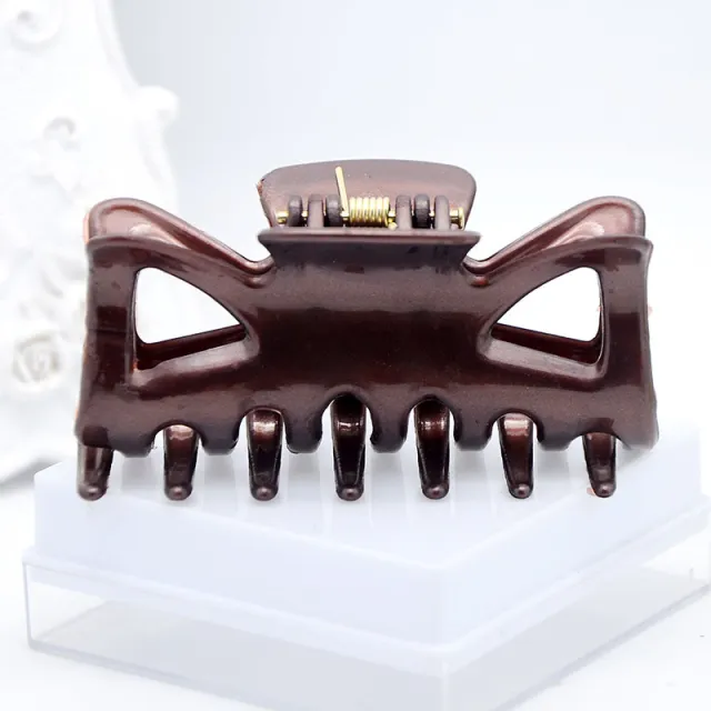 Vintage 7CM Wide Dark Plastic Hairpin Dark Brown - Shop at LoveMi