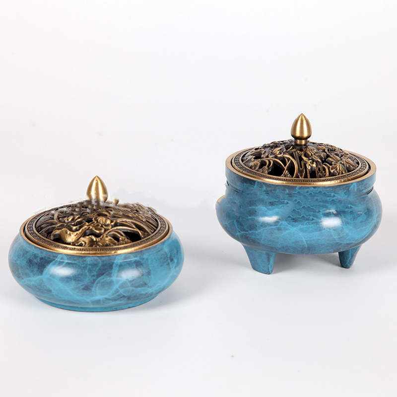 Burning Blue Red Fragrant Gray Pressed Powder Seal Character Incense Mold