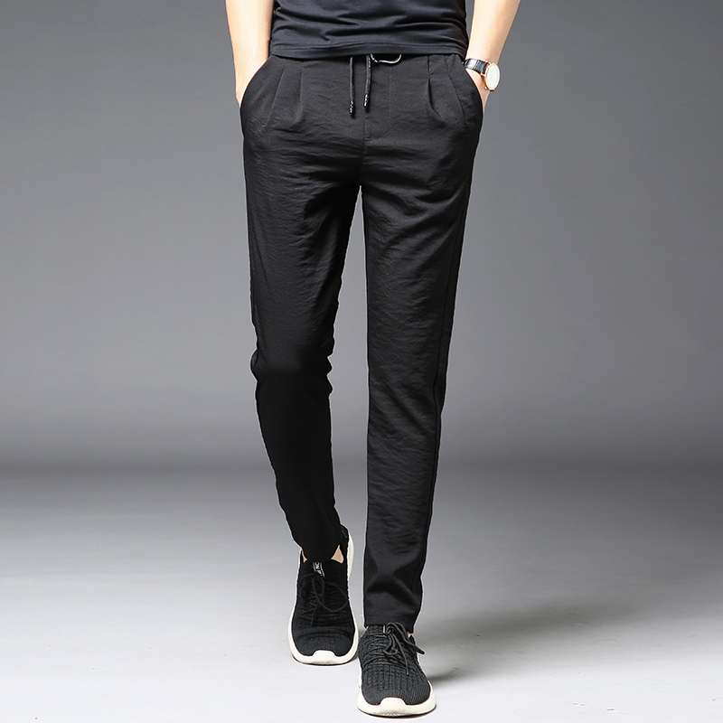 Title 10, New Summer Thin Ice Silk Daddy Pants Mens Casu...