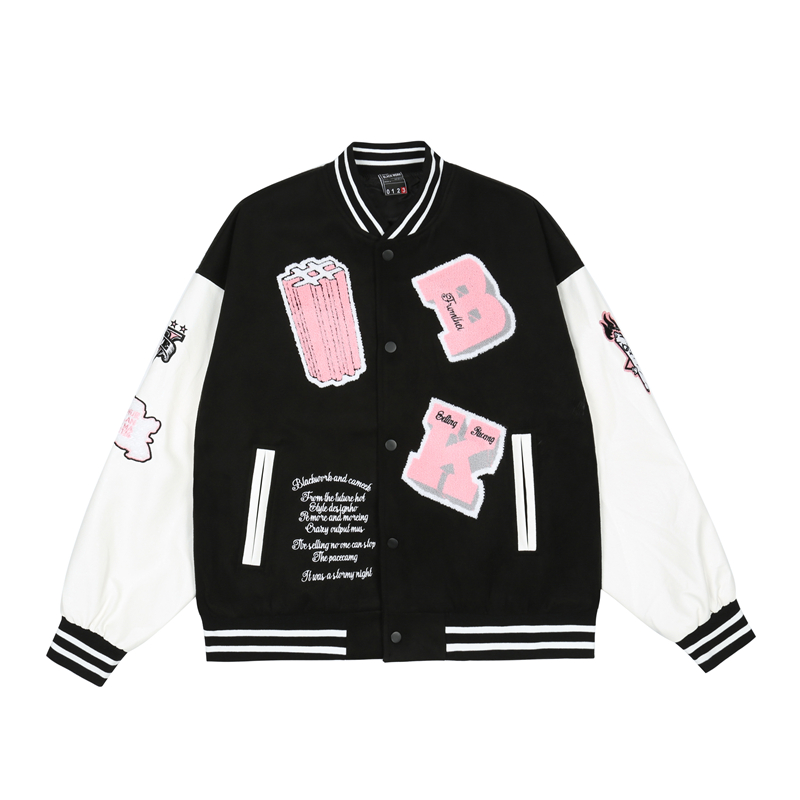 Embroidered Printed Baseball Uniform Padded Jacket