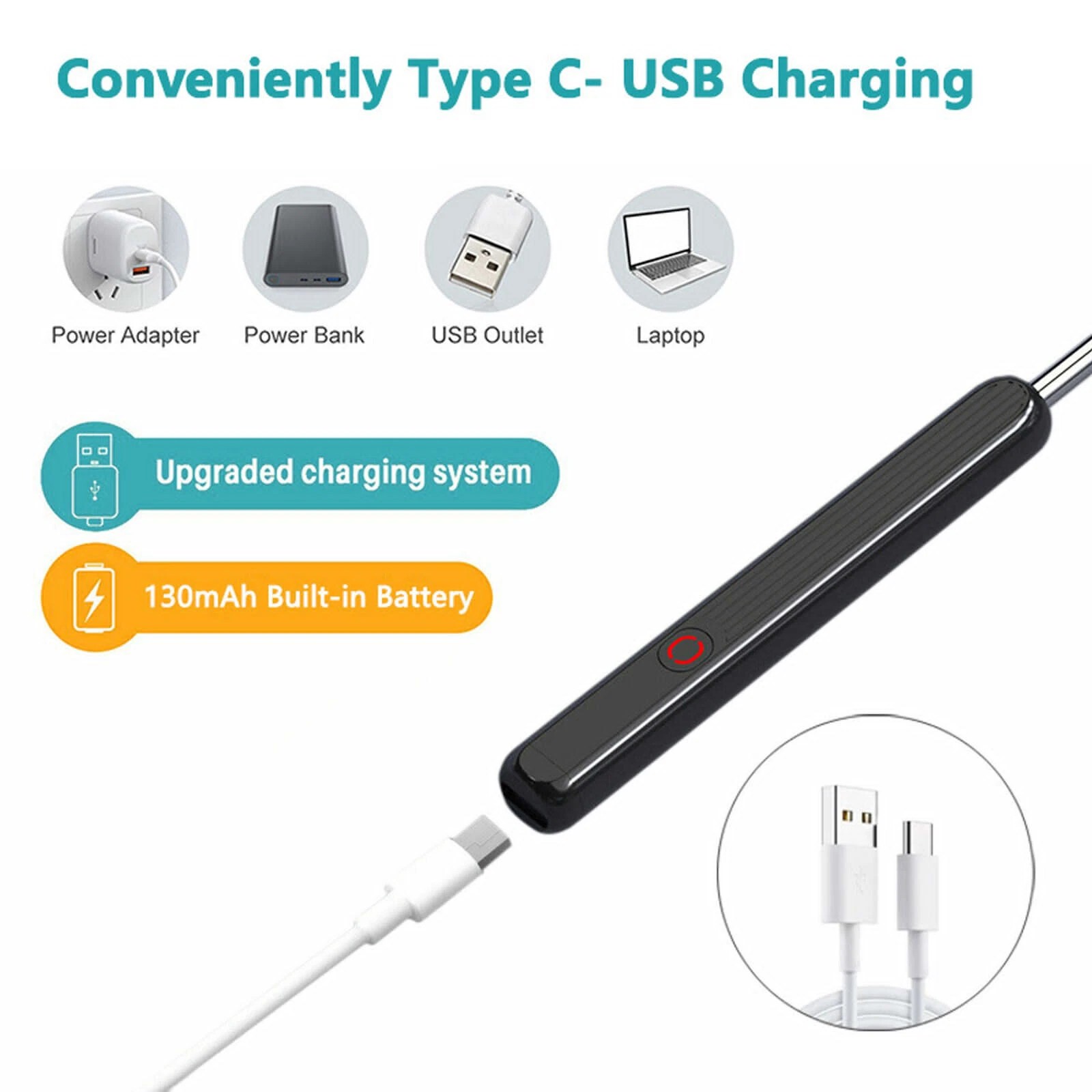 Ear Wax Remover Ear Cleaner Removal Camera Cleaning Pick Tool AU LED Light Scoop