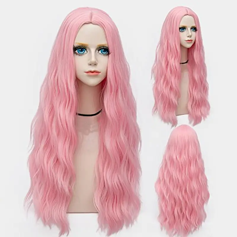 Mid Parting Multicolor Chemical Fiber Wig Full