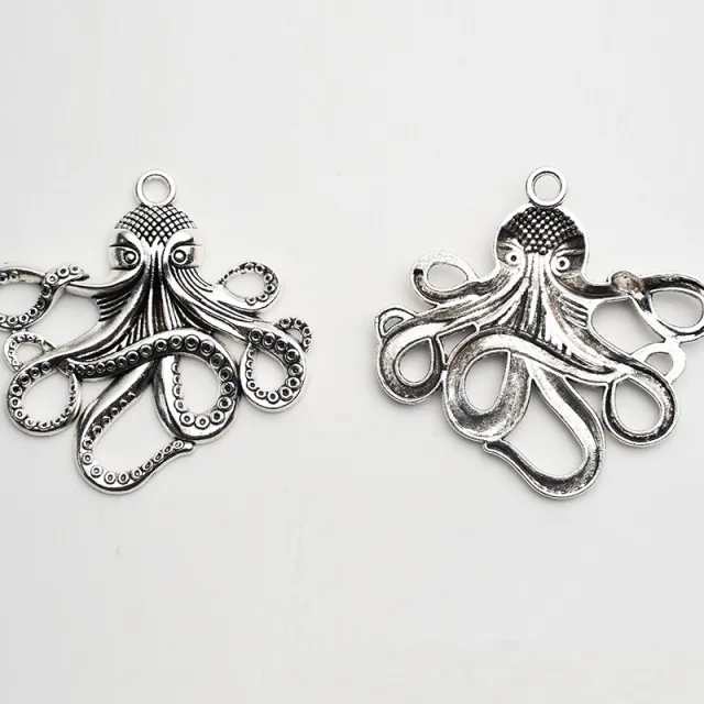 Diy Retro Zinc Alloy Accessories Accessories Marine Animal Single Hanger Octopus Pendant Antique Silver10Pcs - Shop at LoveMi