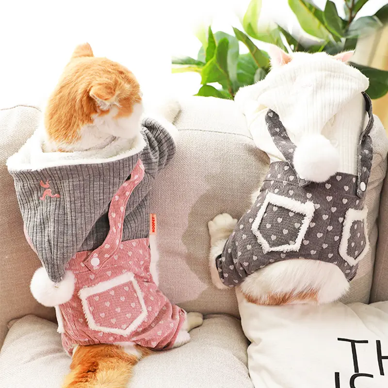 Small Puppies Thick Four-legged Pet Autumn And Winter Clothes