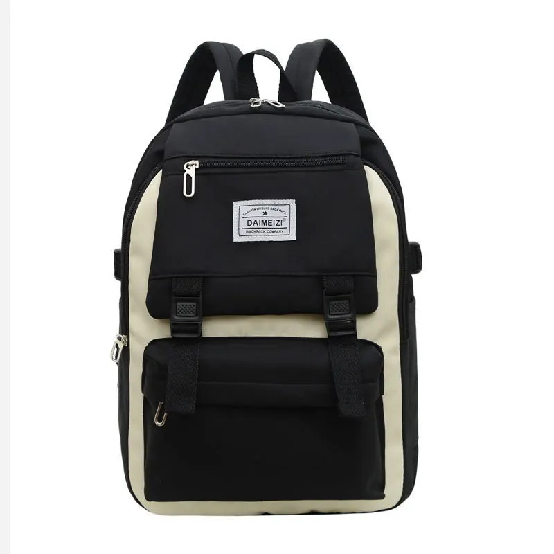 Fashion Elementary School Student's Lightweight Schoolbag - Black