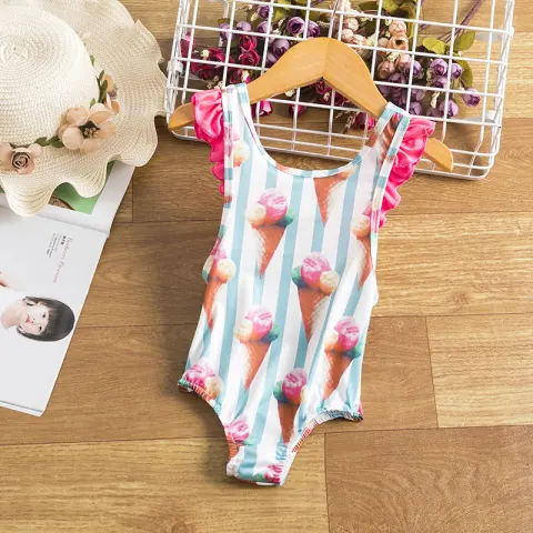 Back Cross Double Bow Swimsuit Large Lace One Piece