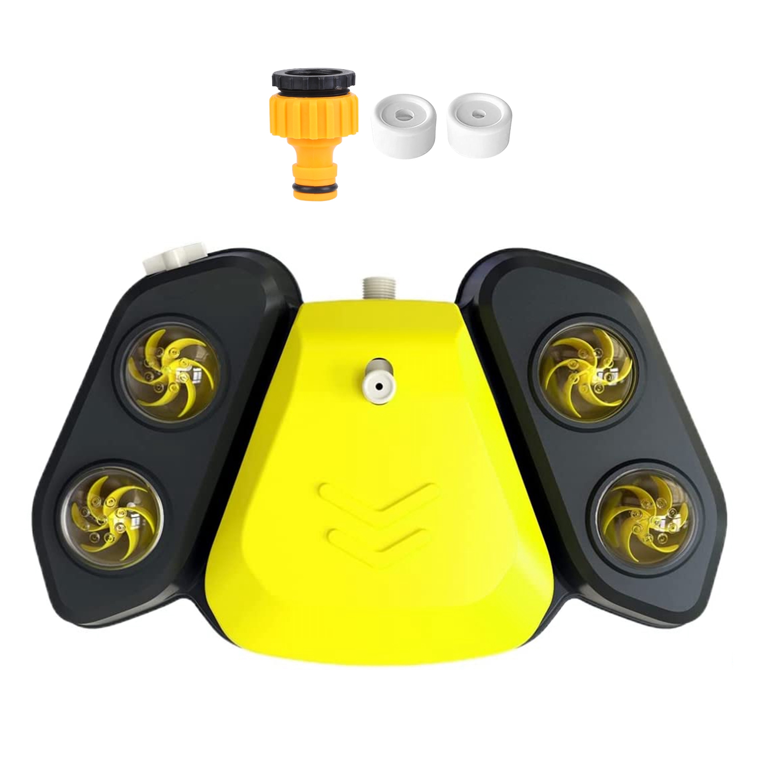 Blue-Yellow Color Options -- 1Pc Dog Water Fountain Multifunctional Automatic Pet Water Dispenser Outdoor Step-on Activated Sprinkler For Drinking Shower Fun — foto 16