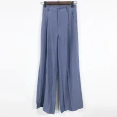 Autumn Wide Leg Pants Women Elastic Waist Pants El - Blue - View 1