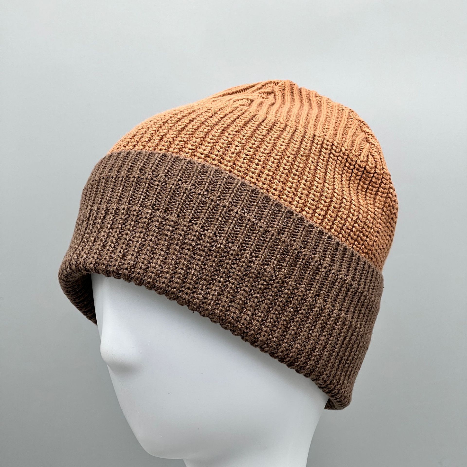 Title 4, Color Blocked Knitted Hat Vintage Fashion