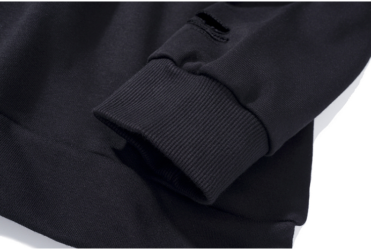 European And American High Street Cut Ripped Hole Patch Sweater Men