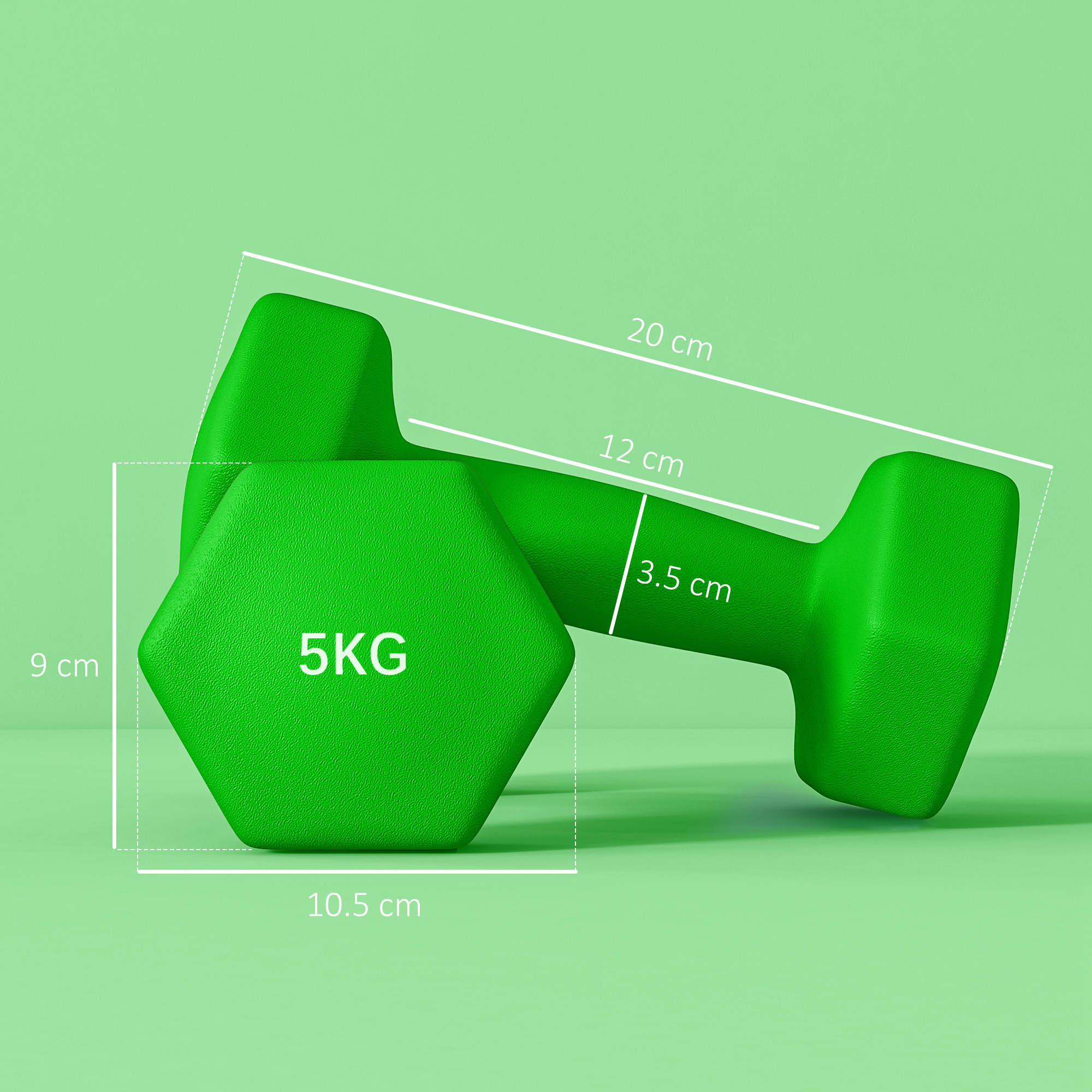 2 X 4kg Hexagonal Dumbbell Set With Anti Slip Grip, Suitable For Home Gym — image 8