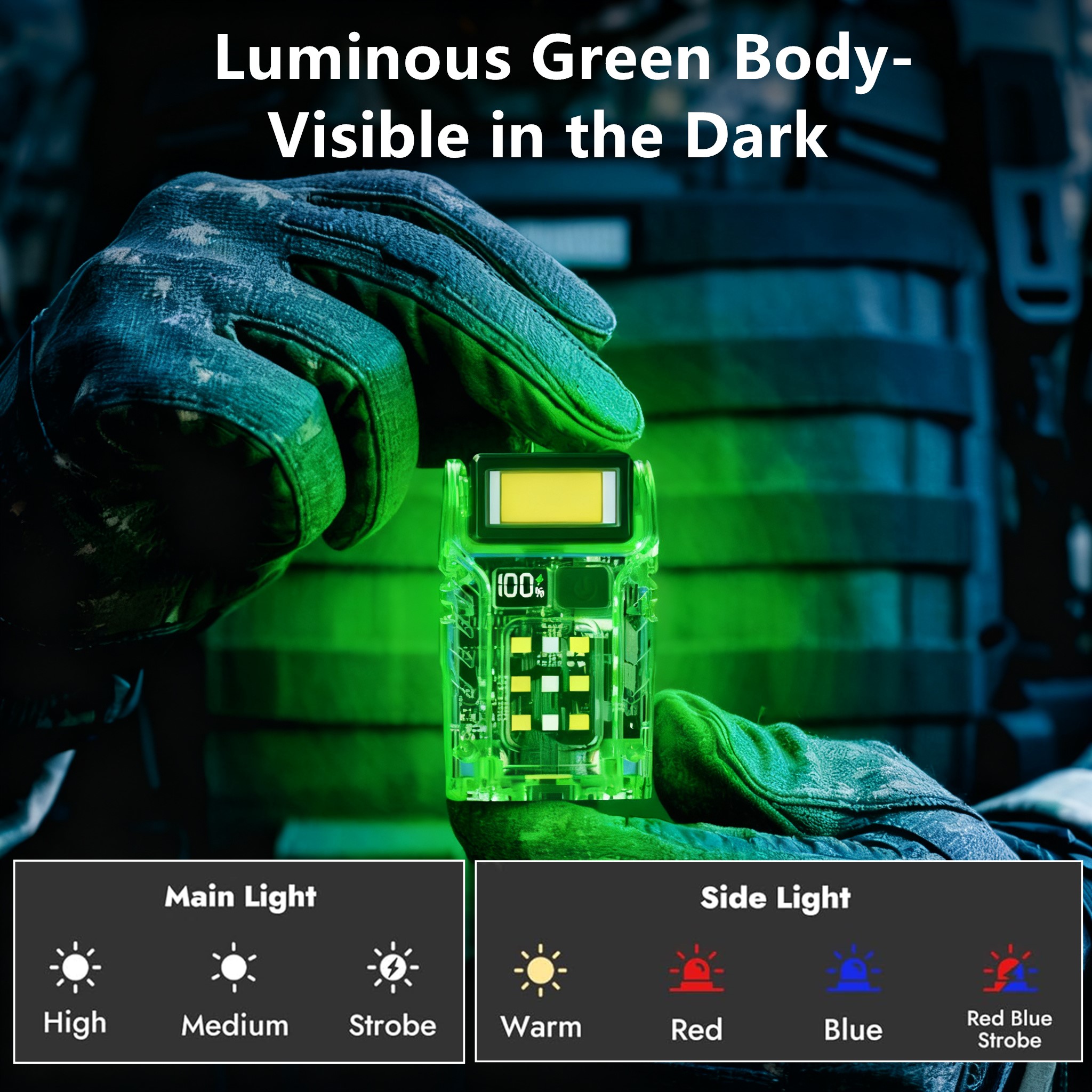Mini Pocket LED Flashlight Magnetic USB Rechargeable Torch Work Light Belt-Clip