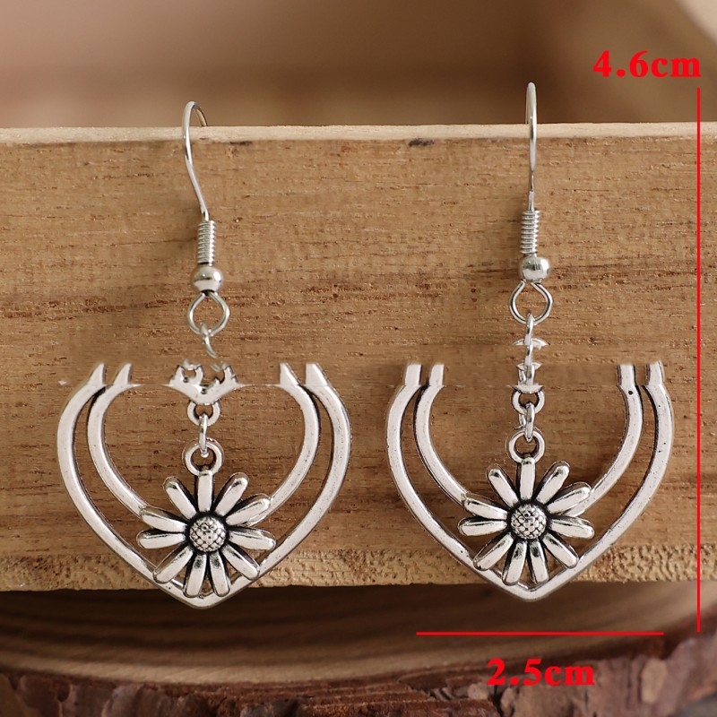 Title 3, Love Double Layer Hollow Earrings