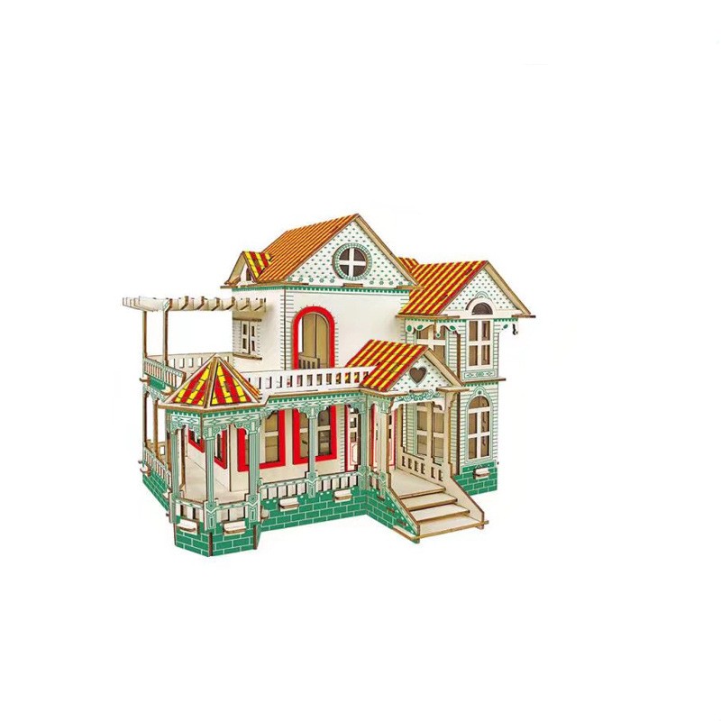 3D Solid Wood Assembled Toys For Architecture 3