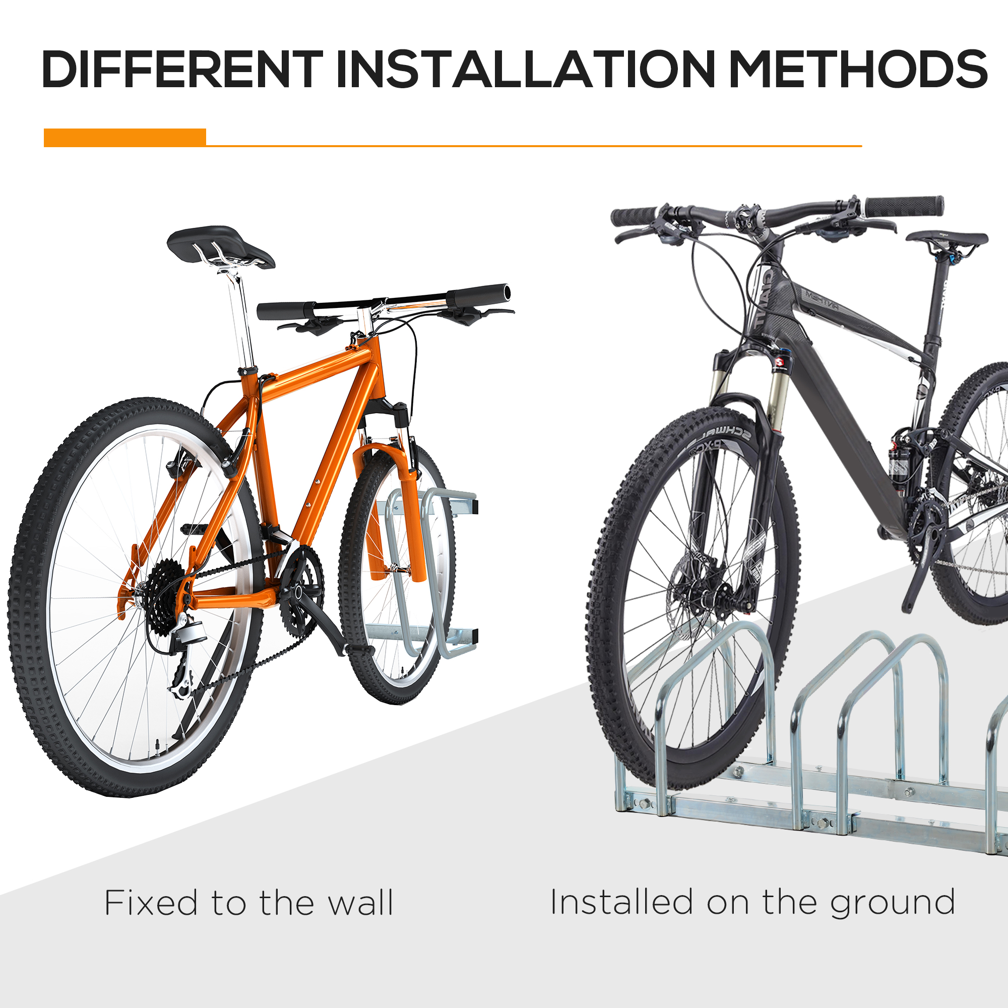 Bicycle rack parking rack floor or wall mounted bicycle