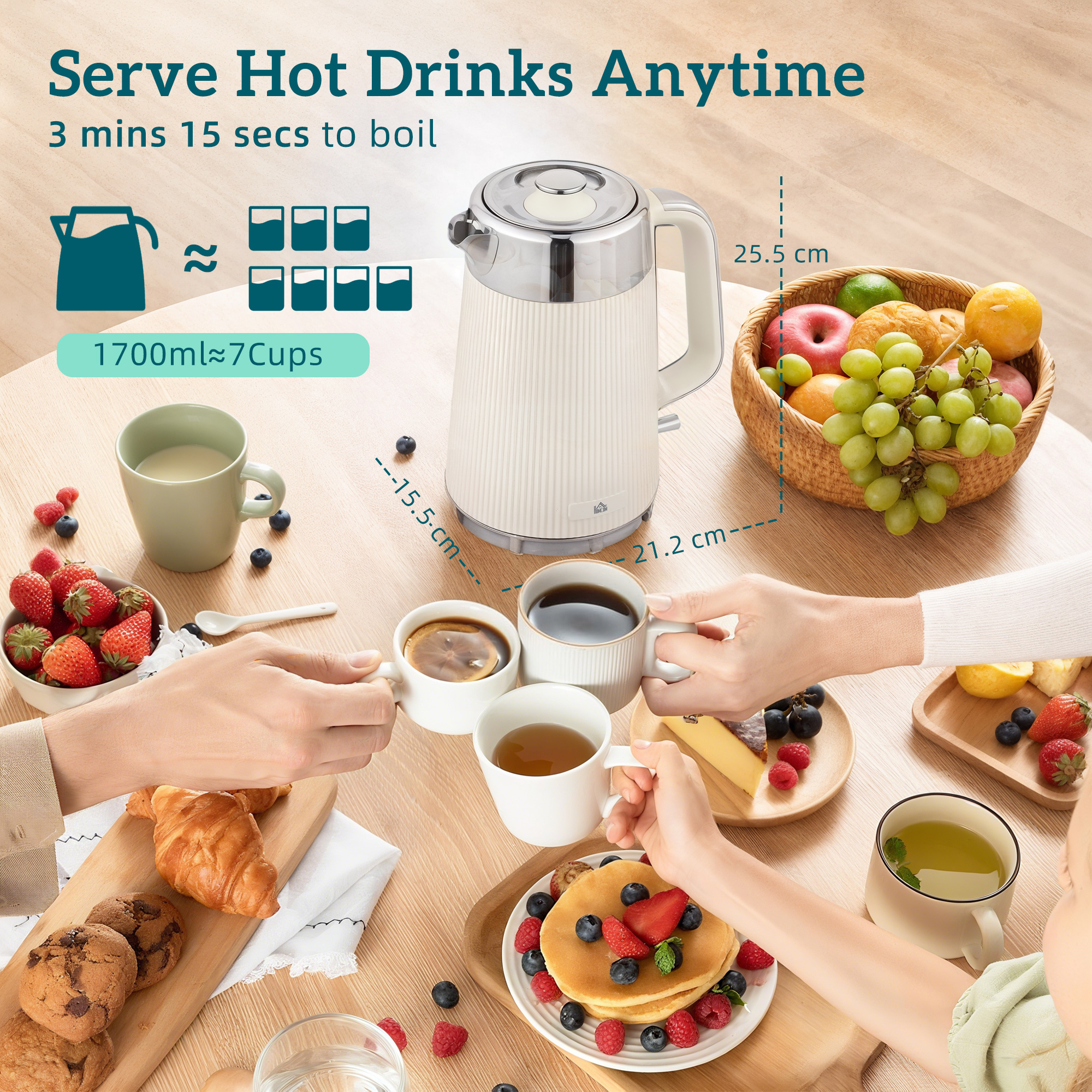 3000 Watt 1.7-liter UK Strix Constant Temperature Fast Boiling Electric Kettle — image 5
