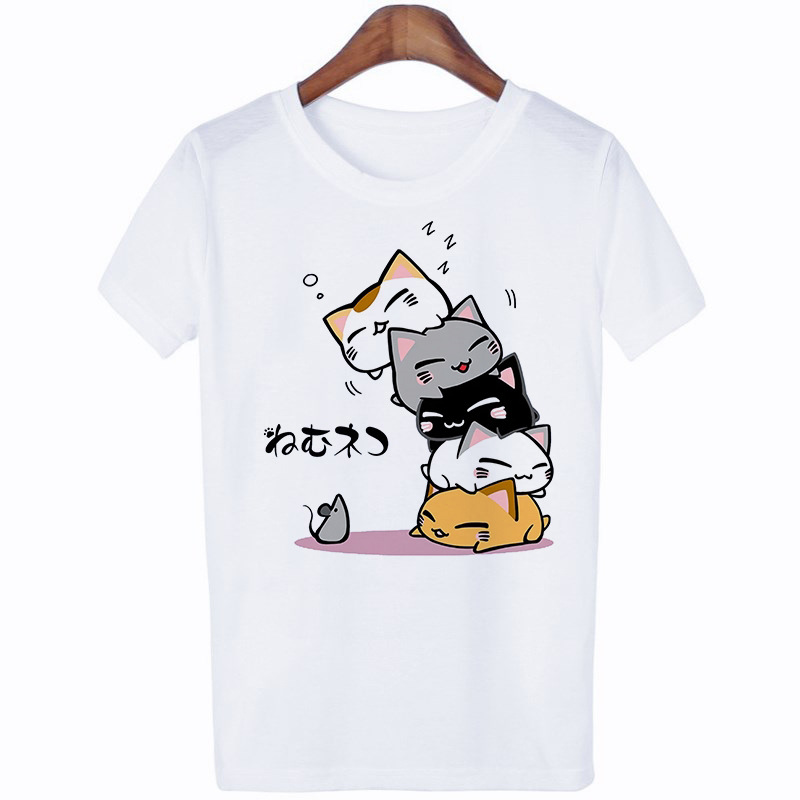 Title 8, New Summer Cat Short-sleeved Cute Cartoon Print...