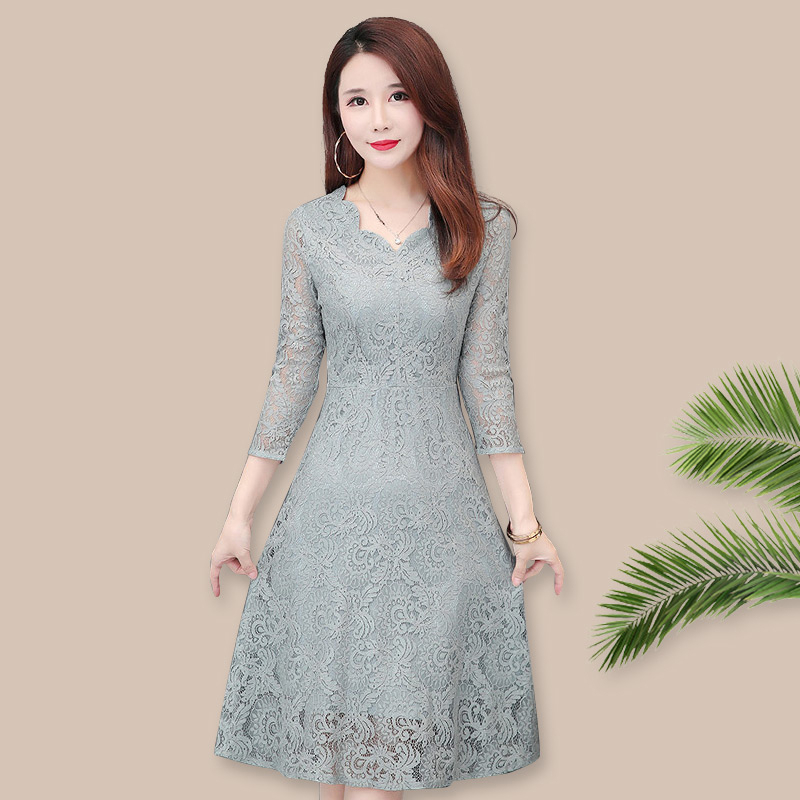 Feminine Long-sleeved Autumn Dress With Western Style