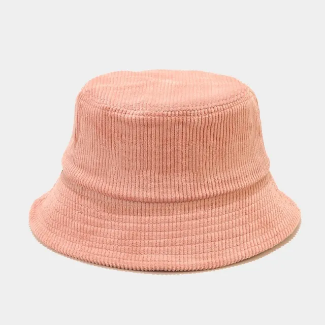 Female Autumn Corduroy Fisherman Hat Pink - Shop at LoveMi