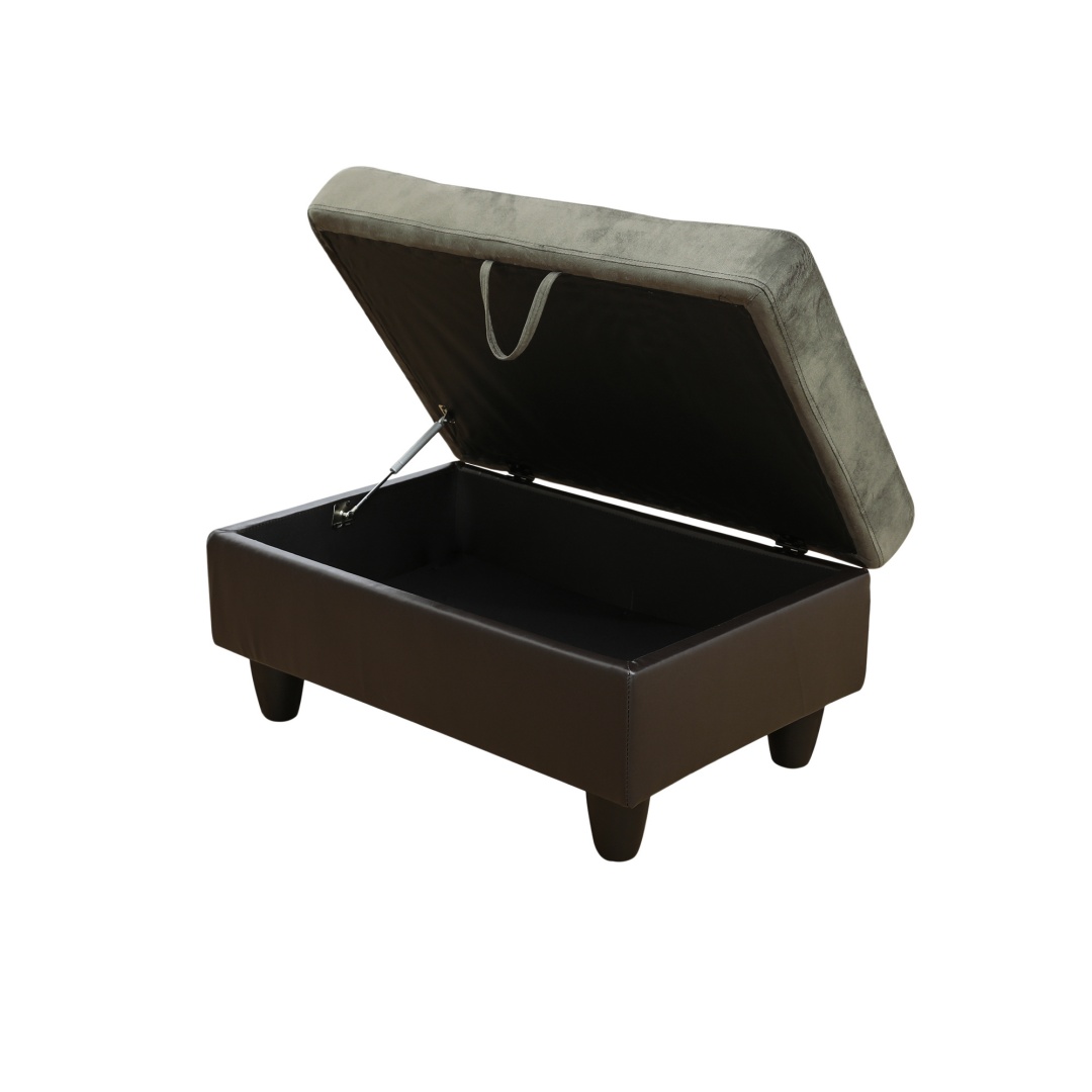 Pickup Only--Taupe Flannel And PVC 3-Piece Couch Living Room Sofa Set