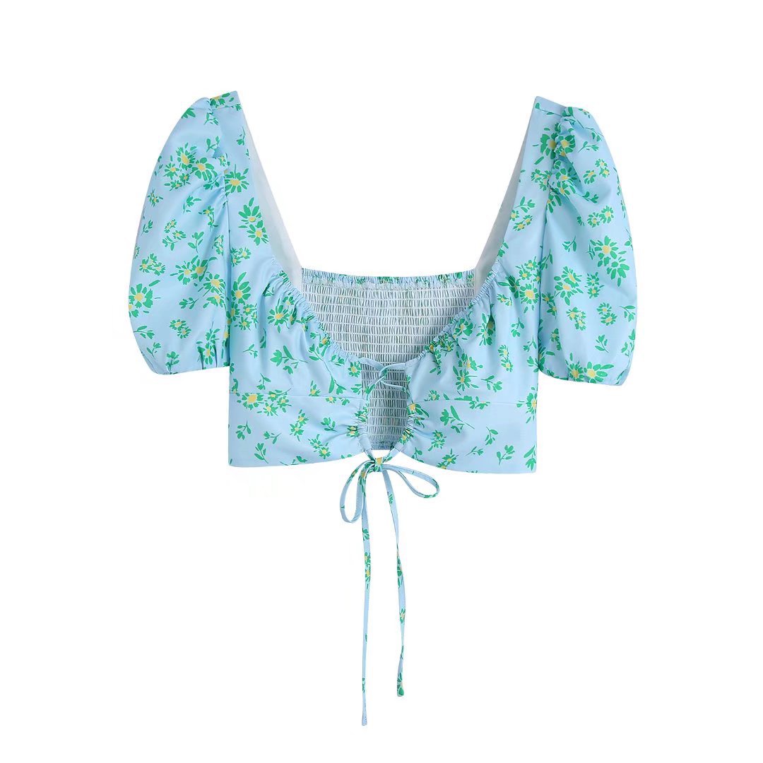 Women's Temperament Print Short Topr