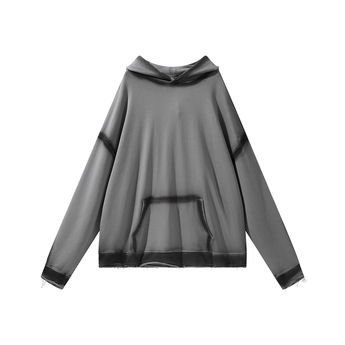 Bone Structure Graffiti Inkjet Hooded Jacket Dark High