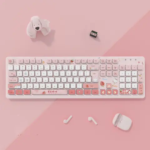Plastic Wireless Keyboard for Computer