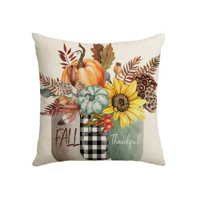 Fall Pumpkin Home Sweet Home Throw Pillow Covers, 18 X 18 Inch Autumn Thankful Grateful Blessed Harvest Floral Decorations For Sofa Couch Pattern4 - Shop at LoveMi