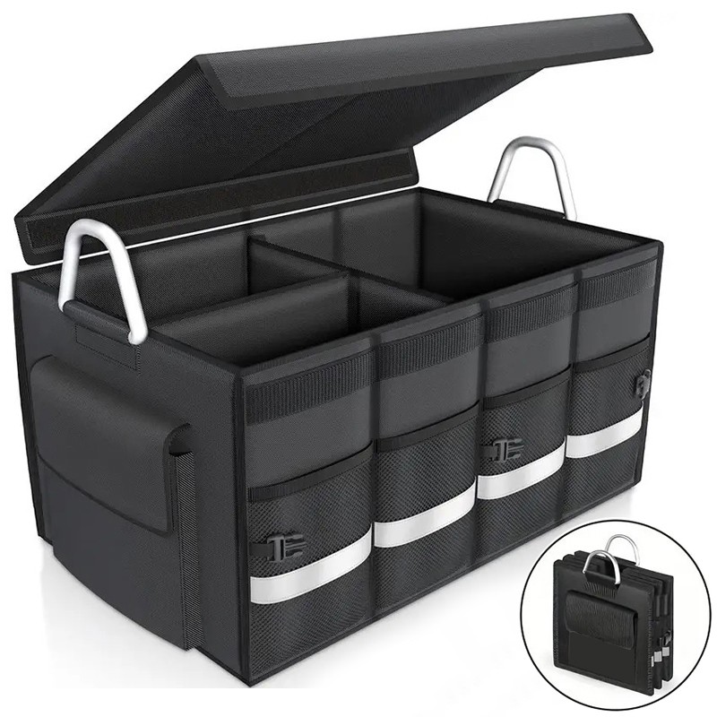 Large Car Boot Organiser Heavy Duty Collapsible Foldable Tidy Storage Trunk Box — image 4