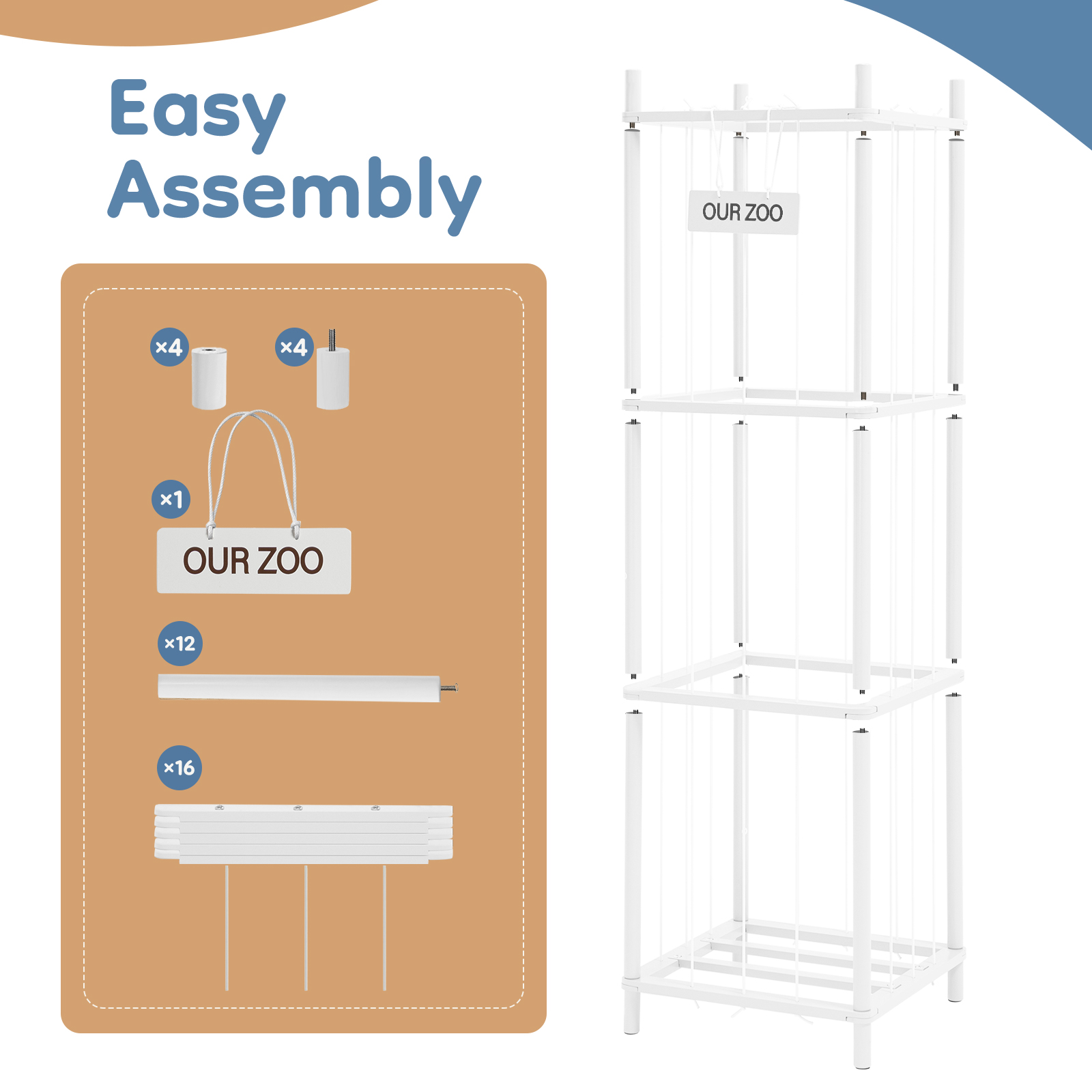 Wooden Toy Storage Rack, Suitable For Saving Space In Children's Rooms, Bedrooms, Baby Rooms And Children's Activity Rooms.