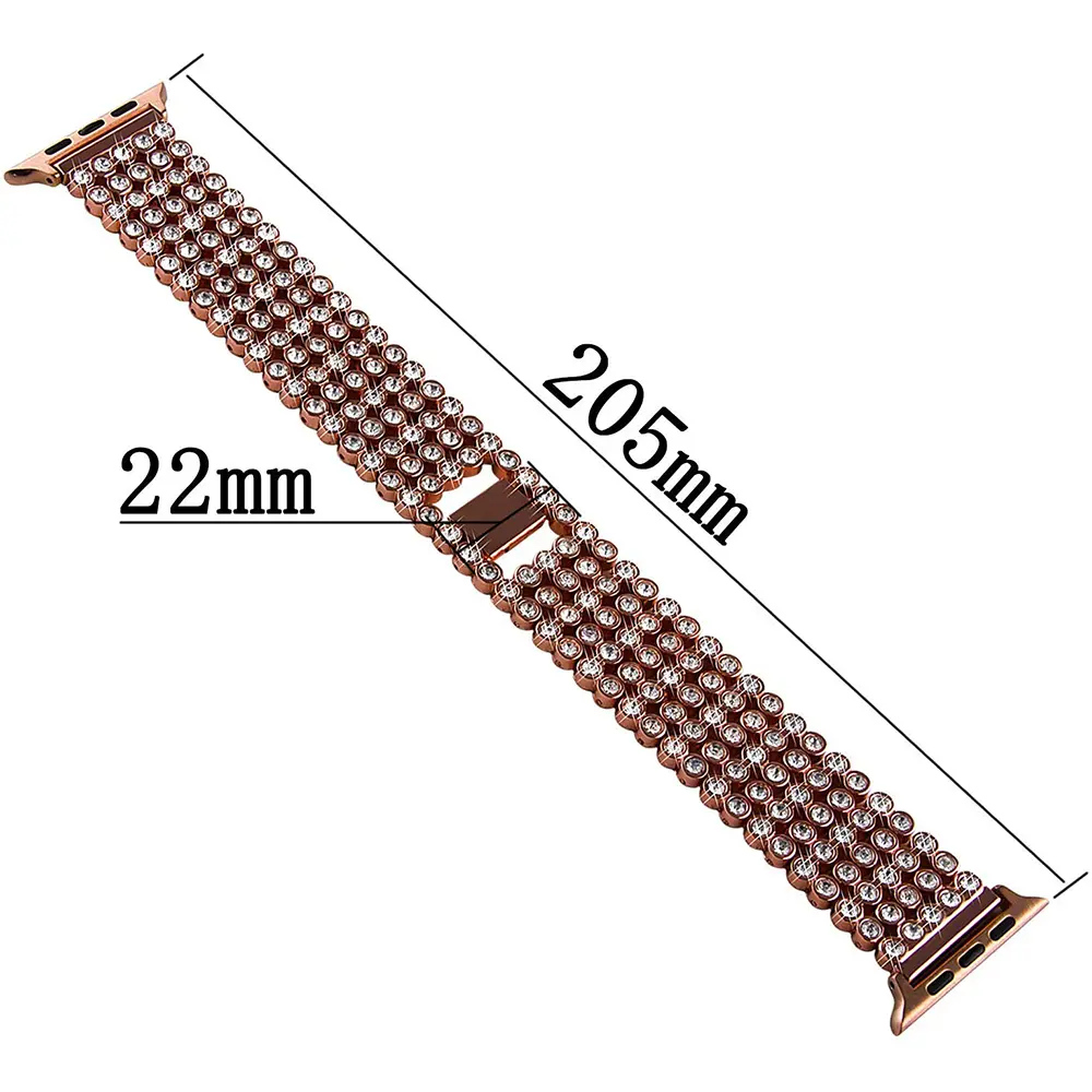 Full Diamond Metal Starry Steel Five Baht Watch Band