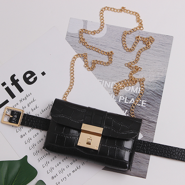 Messenger Bag Mobile Phone Bag Belt Waist Bag Black - Shop at LoveMi