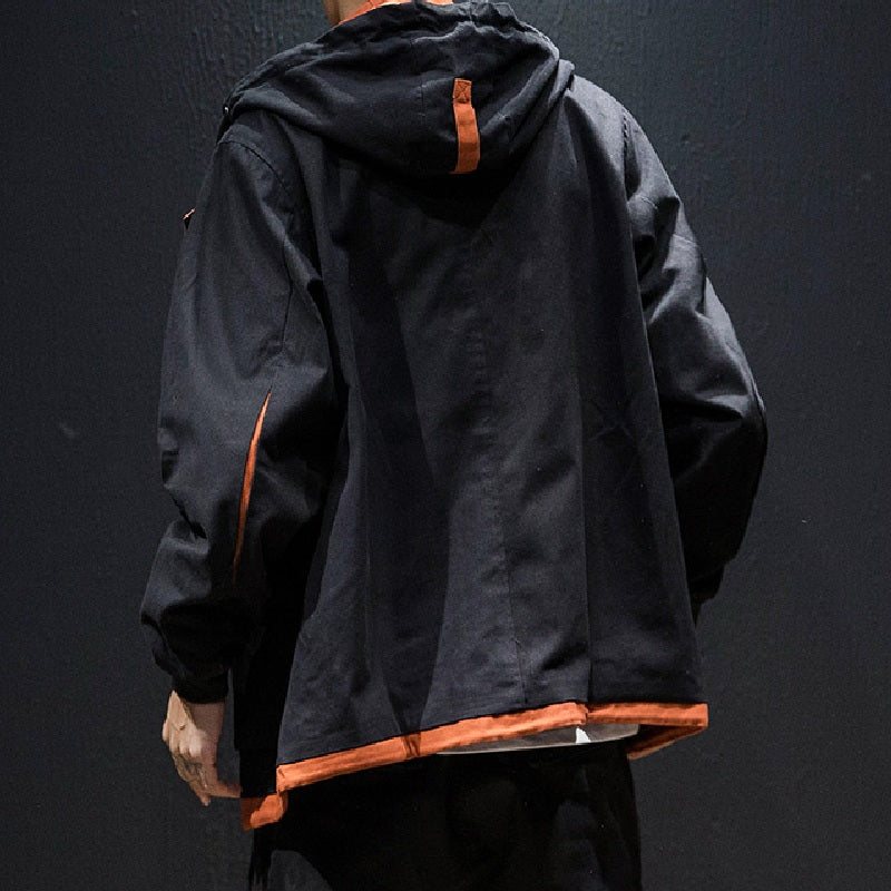 Men's Japanese Loose Oversized Color Contrast Casual Coat