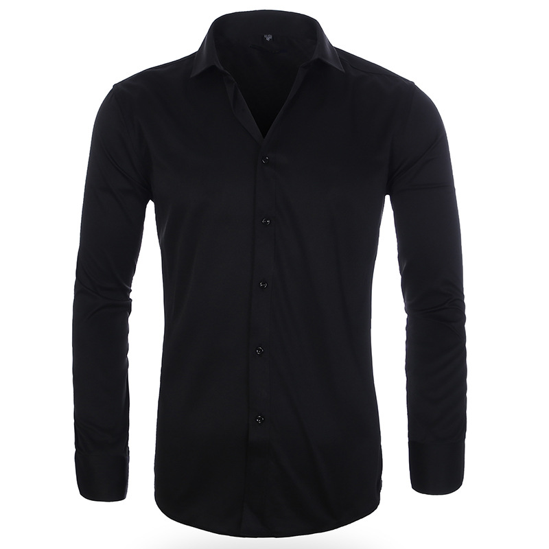 Men's Long-sleeve Non-iron Micro-stretch Shirt