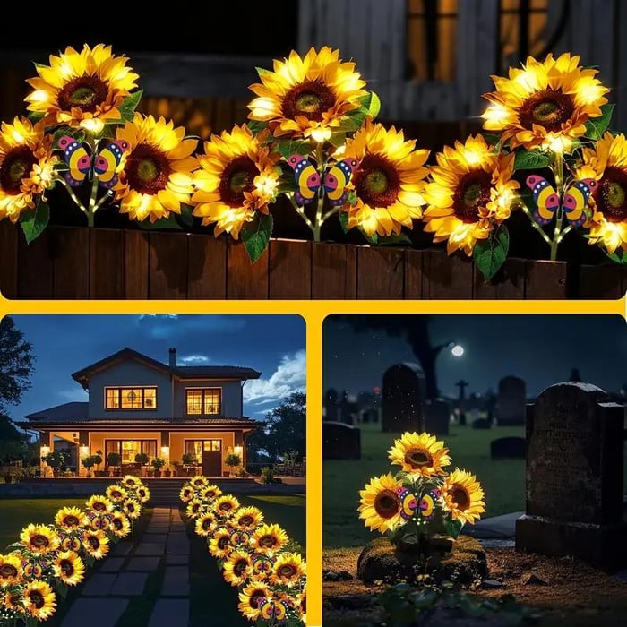 Solar LED Sunflower Garden Lights — foto 5