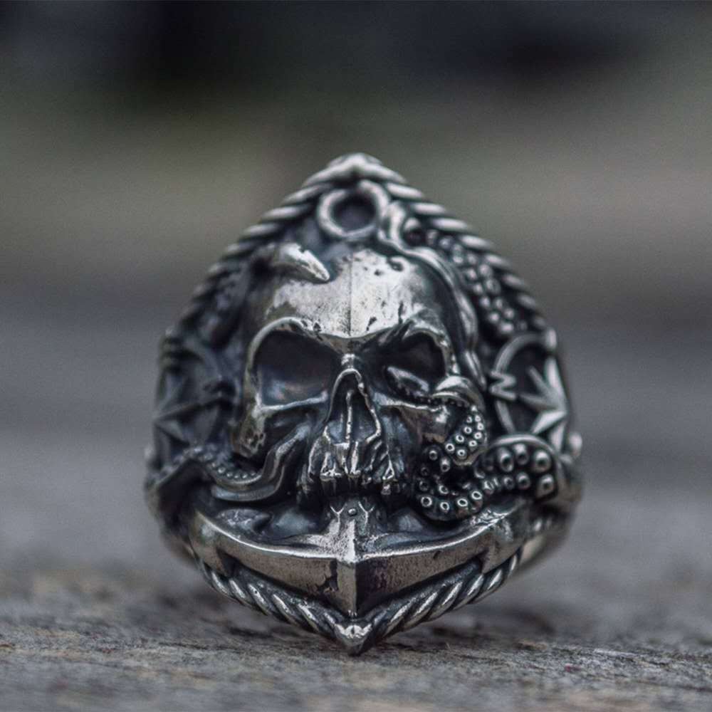 Men's Creative Skull Shield Mask Ring