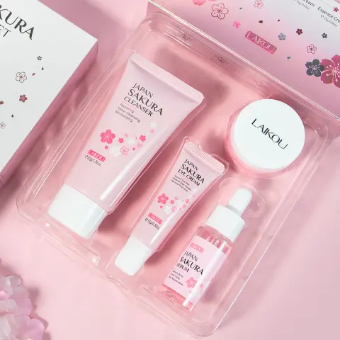 Sakura Skin Care Set 4-piece Set Cleansing Eye Cream