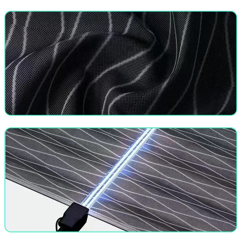 A Magnetic Mosquito-proof Door Curtain With Fine Vertical Wavy Mesh Material That Effectively Keeps Mosquitoes Away While Allowing Air To Flow Freely. The Magne